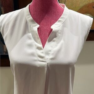 White Sleeveless Blouse